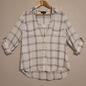Fortune Ivy Plaid flowy button up